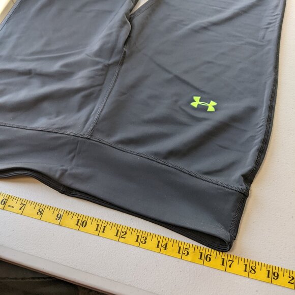 Under Armour black capri leggings with neon green accents - Picture 7 of 11